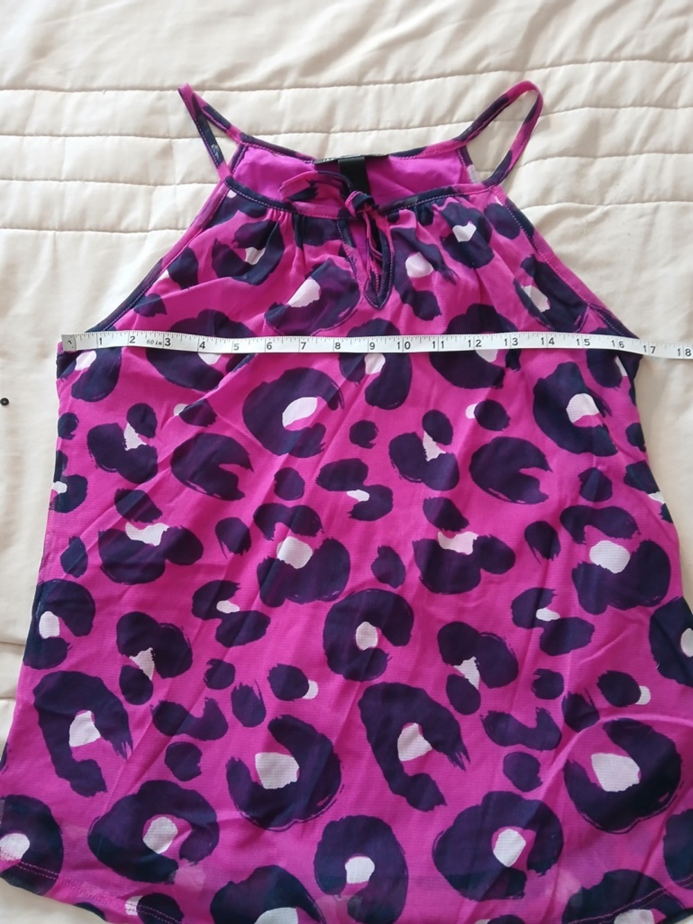 INC International Concepts Purple-Pink Leopard Halter Camisole - Picture 3 of 8